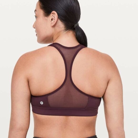 Lululemon Speed Up Bra C/D Dark Adobe Burgundy Sports Bra 6 red - Picture 3 of 3